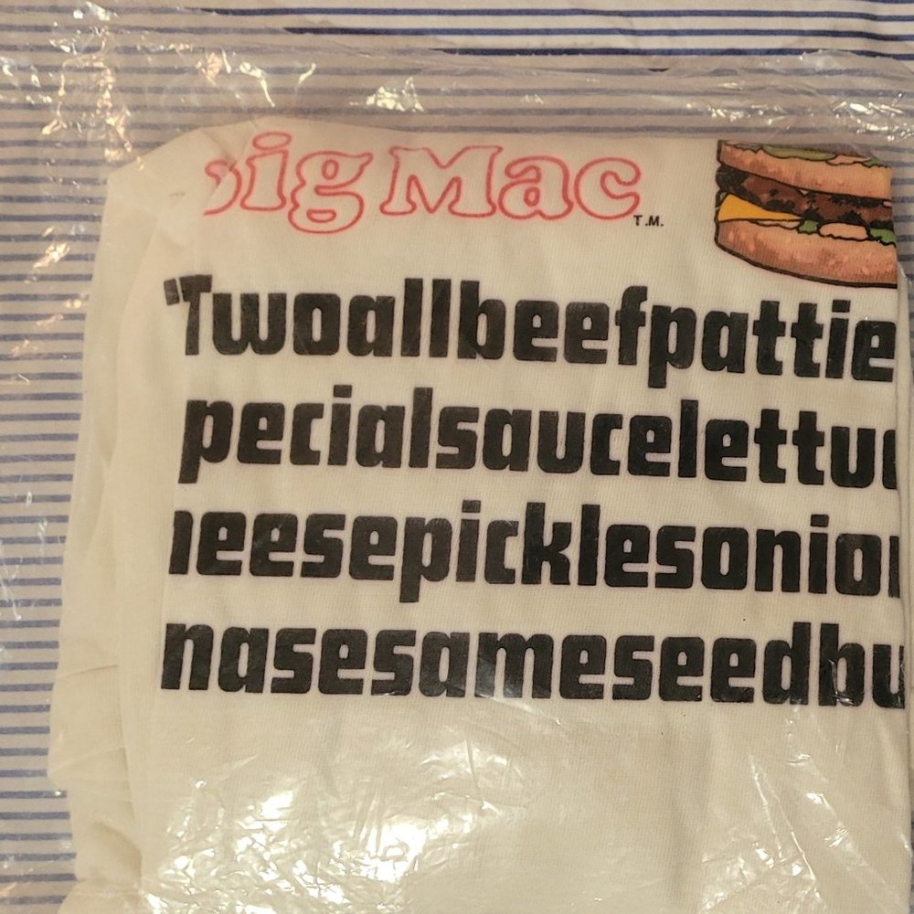 McDonald's Vintage 1970's RARE Big Mac T-Shirt